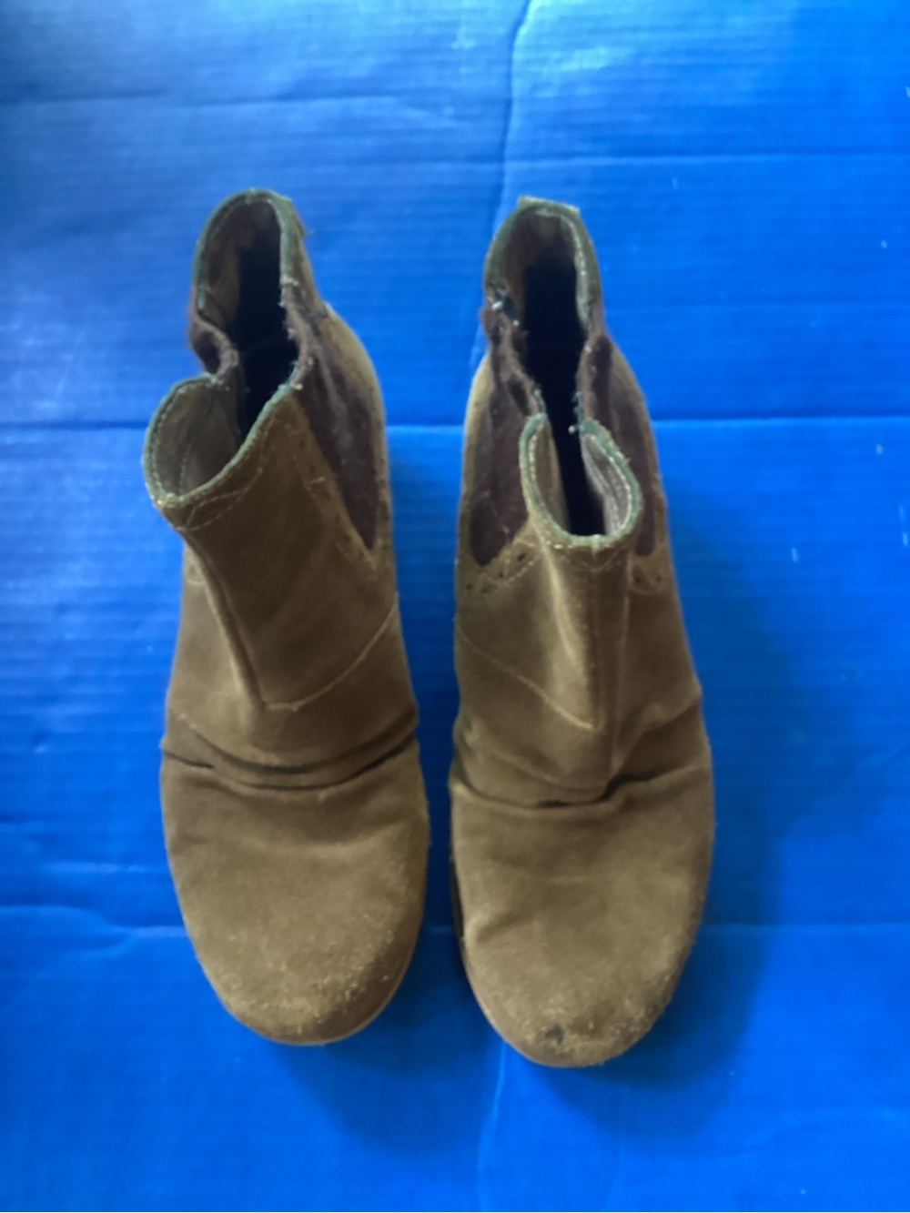 Earth Brown Suede Ankle Booties, size 8.5
